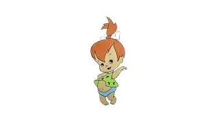 How to Draw Pebbles Flintstone-Rubble &ndash; Fast Creation of Fictional Character of The Flintstones