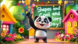 Poppy Panda Plays with Shapes & Colors | Fun Learning Song for Kids