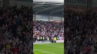 Hartlepool FC Fans singing loud and proud after taking an early lead against Chesterfield FC 2023