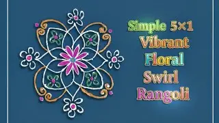 5×1 dot Rangoli