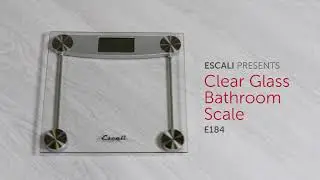 Escali E184 Clear Glass Bathroom Scale Highlight