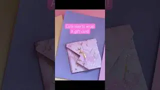 Cute way to wrap a gift card! #crafts #gift #hack #gifthack #giftidea #giftwrap #giftwrapping #cute