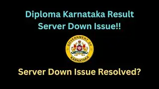 DTE Diploma Karnataka Result Update (Server Down Issue)