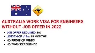 Australian Work Visa (Subclass-476) 🇦🇺