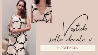 VESTIDO DECOTE V - Modelagem - Meisi Camilo