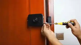 Invisible door lock household wireless remote control door lock hidden lock mobile phone remote