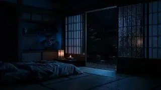 Soft Rain: Rain Sounds in Japanese Bedroom, Beautiful Rainy Garden for Mind Peace 🌧️🌸