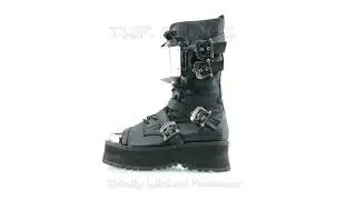 Demonia Grave Digger 250 Men's Big Spike Goth Rock Punk Boots