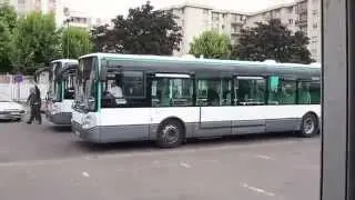 The free shuttle buses that ferry people to the 2015 Paris Air Show / Le Salon du Bourget 2015