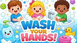 Wash Wash Wash Your Hands!  | Fun Handwashing Nursery Rhyme for Kids