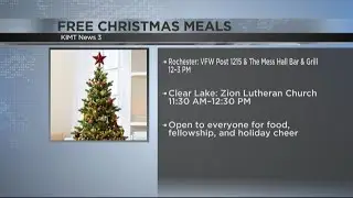 Free community Christmas meals in Southeast Minnesota and North Iowa