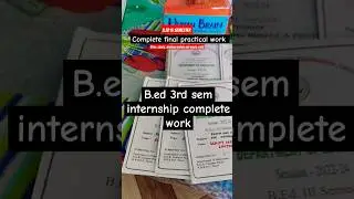 B.ed 3rd Sem Complete File and model work | Anjali Kothiyal |#workingmodel #lessonplan #b.ed
