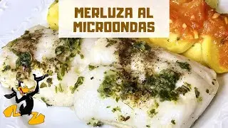 Merluza al Microondas con Patatas, Ajo y Perejil 🤤 ¡RECETA CON MERLUZA!