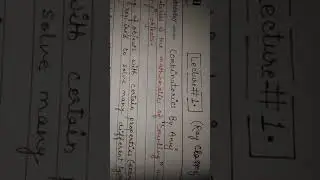 Lecture# 29. Introduction to the Combinatorics (Discrete Mathematics) By Anuj
