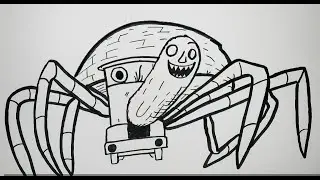 How to Draw Thomas the Tank Engine.EXE | Creepy Drawing Tutorial for Beginners