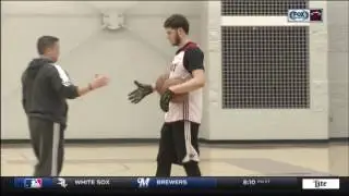 April 05, 2017 - Fox Sports Sun - Miami Heat's Tyler Johnson Practices with Weighted Gloves