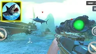 Wild Shark Hunting Attack 3D #1 (SNIPER BULLET TIME!) | Android Gameplay