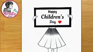 Children day drawing step by step | 14 November Drawing Easy | Childrens day drawing for kids 