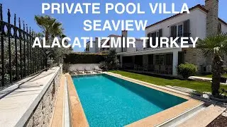 4-Bedroom Private Pool Villa with Stunning Seaview | Cesme Alacati Villa! 🌴🏡🌊