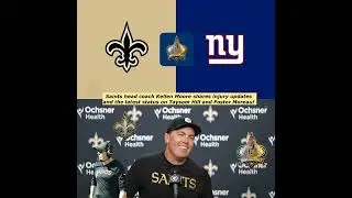 Kellen Moore shares injury updates and the latest status on Taysom Hill and Foster Moreau! #whodat