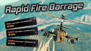 The Rapid Fire Barrage KA-52 is INSANE in GTA Online RSM Freemode (FiveM Freemode Moments!)