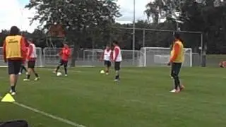 Esmat at his final training with PSV 2 (Trainer Marco Roelofsen)