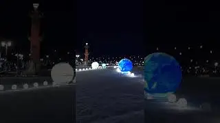 Shaky💫Walking Square Full of Planets👉Christmas🎱Globes #asmr #travel #explore #emotion #newyear #xmas