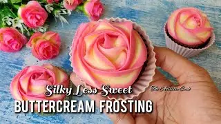 Two Tone Rosette Cupcakes | 2 Ingredient Buttercream Frosting Recipe | Swirl Cupcake Piping