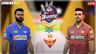 🏏LSG vs SRH - Match No 66 - Custom IPL  - Cricket 24 Live The Gaming Bunny #lsgvssrh #cricket #live