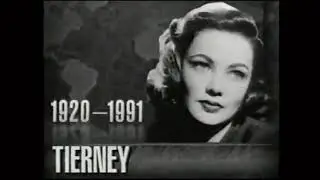 Gene Tierney:  News Report of Her Death - November 6, 1991