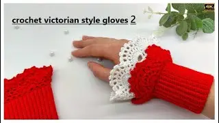 Trend Model! VICTORIA TARZI VINTAGE &ouml;rg&uuml; eldiven/ crochet victorian style vintage fingerless gloves