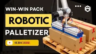 WIN-WIN PACK Robotic Palletizer with Vacuum Suction Gripper for Carton Stacking #palletizing