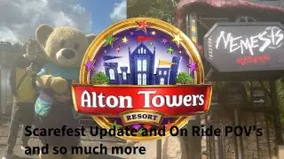 ALTON TOWERS September weekday a bit busy Vlog 2025|Nemesis Reborn,Toxicator & Scarefest Updates