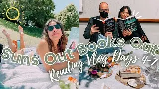 Suns Out Books Out #Readathon Vlog ☀️Days 4-7 | Meeting Riley Sager + picnic (600+ pages read!)