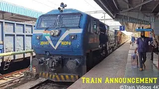 Tapovan Express Arriving at Purna Railway Station | Train Announcement | Indian Railways
