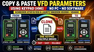 How to copy paste parameters in schneider VFD (Altivar 610).