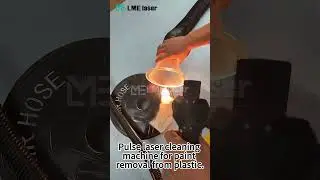 Pulse laser cleaning machine for paint removal from plastic.#machine#manufacturer#lasercleaner#laser