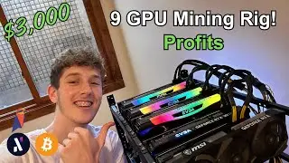 $3000 - 9 GPU Crypto Mining Rig Profits