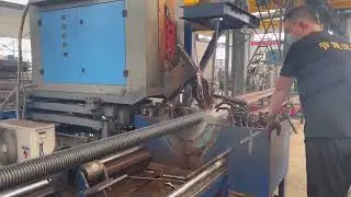 High frequency welded(HFW) finned tube,HF Spiral Welded Helical Finned Tubes produce line