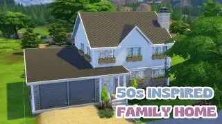 1950s-Inspired Family Home 🧼🌸 [The Sims 4 SpeedBuild]