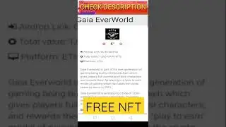 Free NFT Claim Today | Airdrop | Crypto new NFT Airdrop | GAIA NFT Airdrop crypto airdrop #short