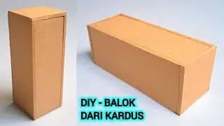 TUTORIAL 1 MENIT !! Cara membuat balok dari kardus yang mudah