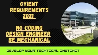 Cyient Requirements 2021 | Graduate Engineer Trainee Recruitment | Mechanical Engineering jobs 2021