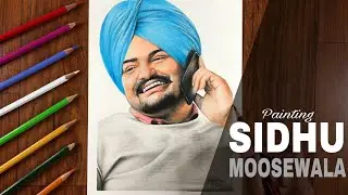A Tributue to LEGEND SIDHU MOOSEWALA || Colour Portrait || Artidt Vicky Bawa