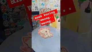 cute cat pancake art cartoon #shorts #fyp #pancakecartoon #pancakeart #kuelukis #cutecat