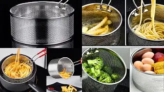 Tenta Kitchen Pasta Strainer: for Veggie Fish Seafood Cooking and heat food