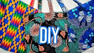 DIY :EASIEST WAY TO MAKE ANKARA  TOTE BAG BEGINNERS FRIENDLY.