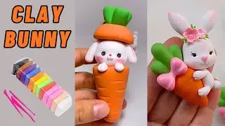 DIY Cute Clay Bunny 🐰🥕 | Easy & Trending Clay Art Tutorial