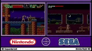 Super Castlevania IV VS  Mega Castlevania IV(Super Nintendo VS Sega Genesis)side by side comparison