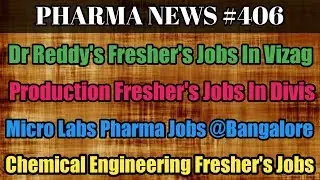 PHARMA NEWS #406 Dr.Reddy's Divis Innovare Micro Pharma Jobs For Freshers & Experience #PharmaGuide